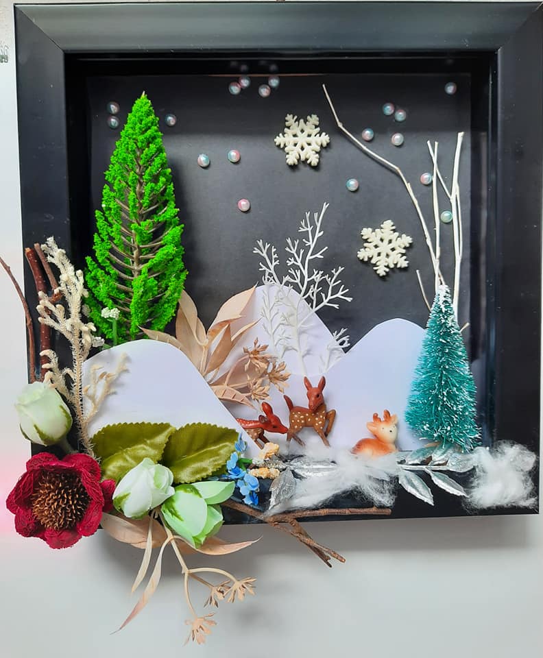 TRANH HOA KHÔ ĐÊM ĐÔNG