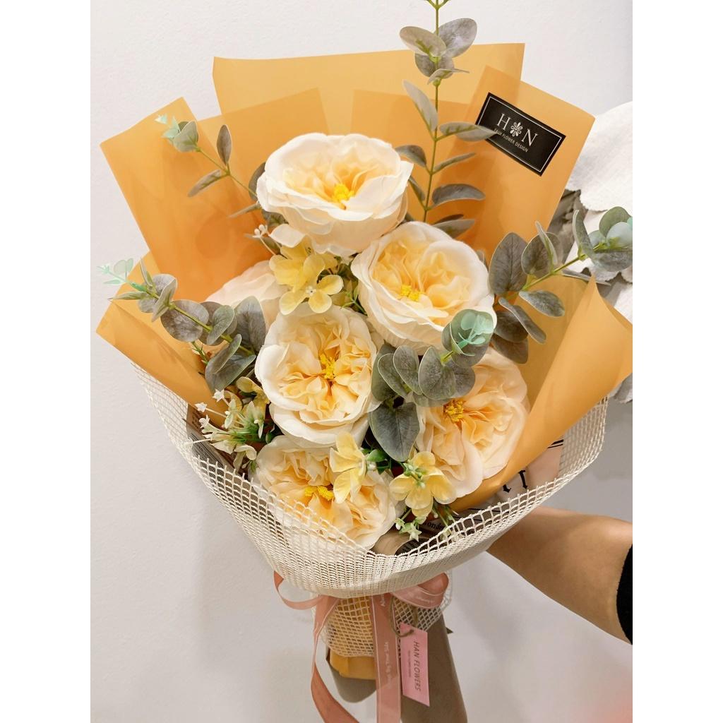 Bó hoa giả - hoa tulip mix sẵn làm quà tặng ngày đặc biệt - Han Flowers