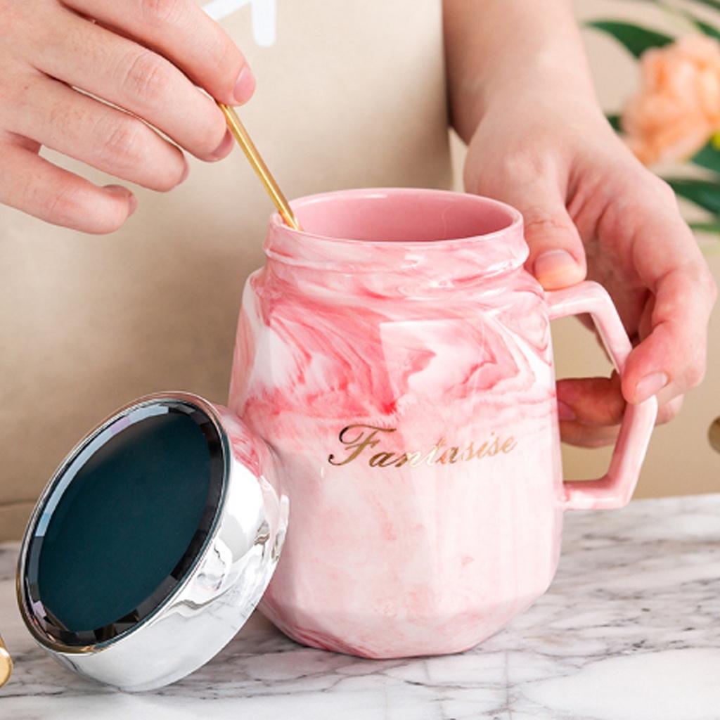 LY SỨ, CỐC SỨ GIỮ NHIỆT - NẮP TRÁNG GƯƠNG - SẢN PHẨM THỜI TRANG VÀ TIỆN DỤNG - DUNG TÍCH 400ML