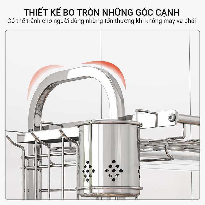 Kệ Úp Chén Bát Đĩa INOX 304 Kèm Khay Hứng Nước Giá Khô Ráo Trên Bàn Bếp