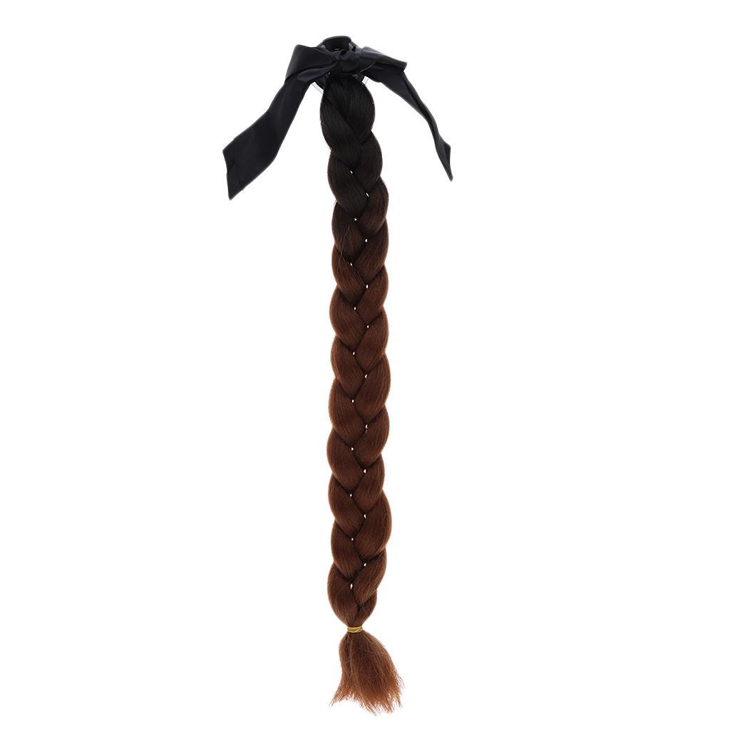 Braids Gradient Ramp Ponytail Motorcycle    Hair 24" #1