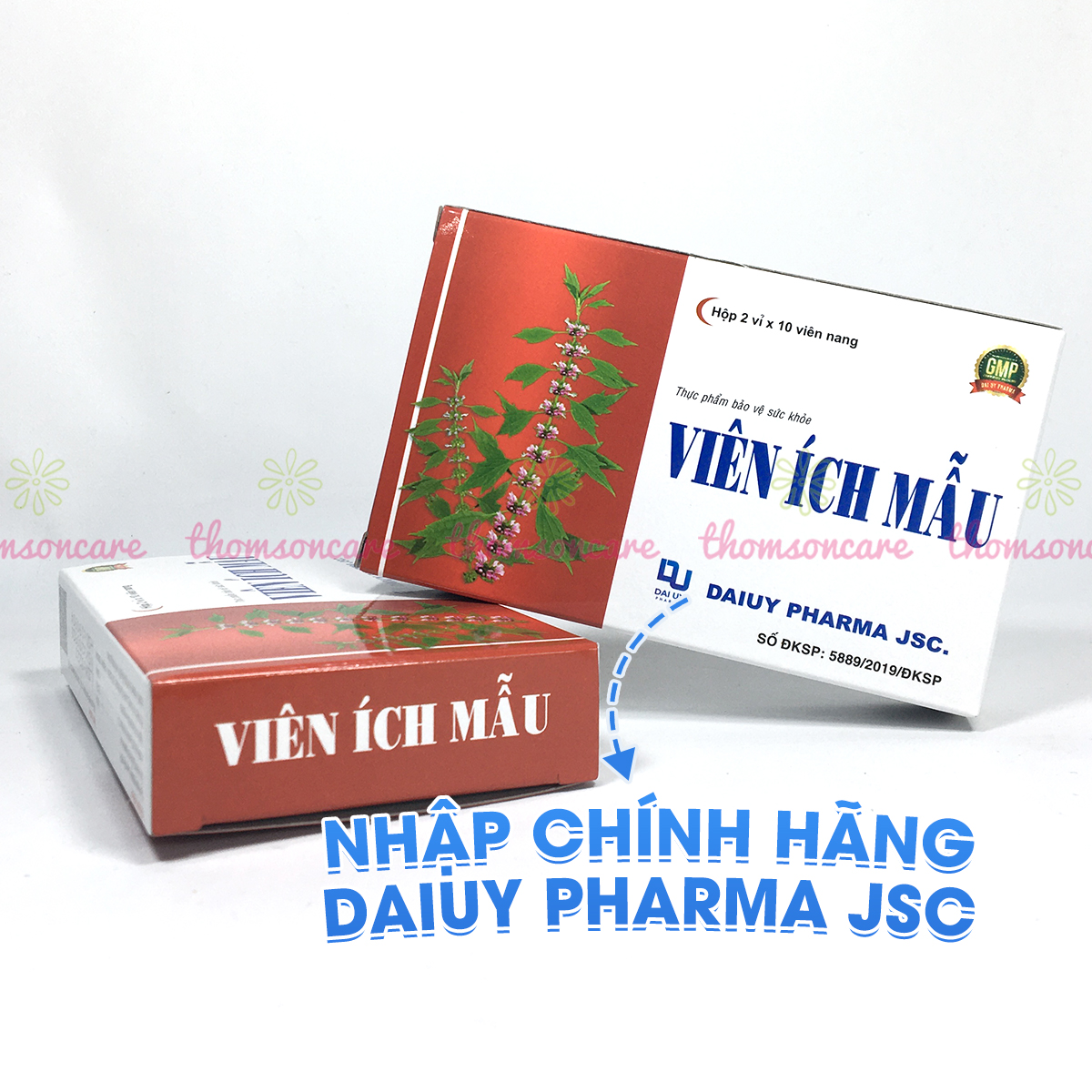 Viên uống Ích Mẫu Hộp 20 viên - Bổ huyết Điều Kinh giảm rối loạn kinh nguyệt Đ.Y