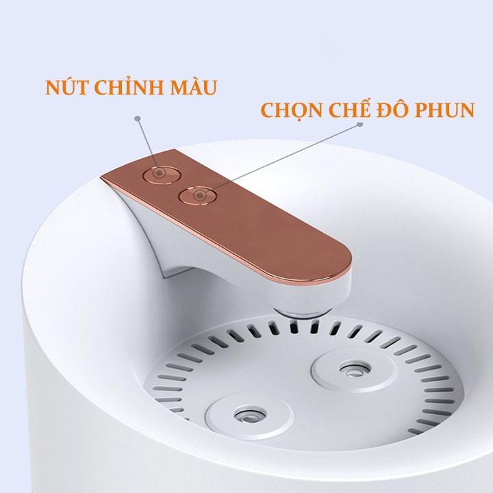 Máy phun sương tạo ẩm Nano, Máy Xông Tinh Dầu 2IN1 - Đèn xông tinh dầu, Bình Phun sương Dung Tích 3L