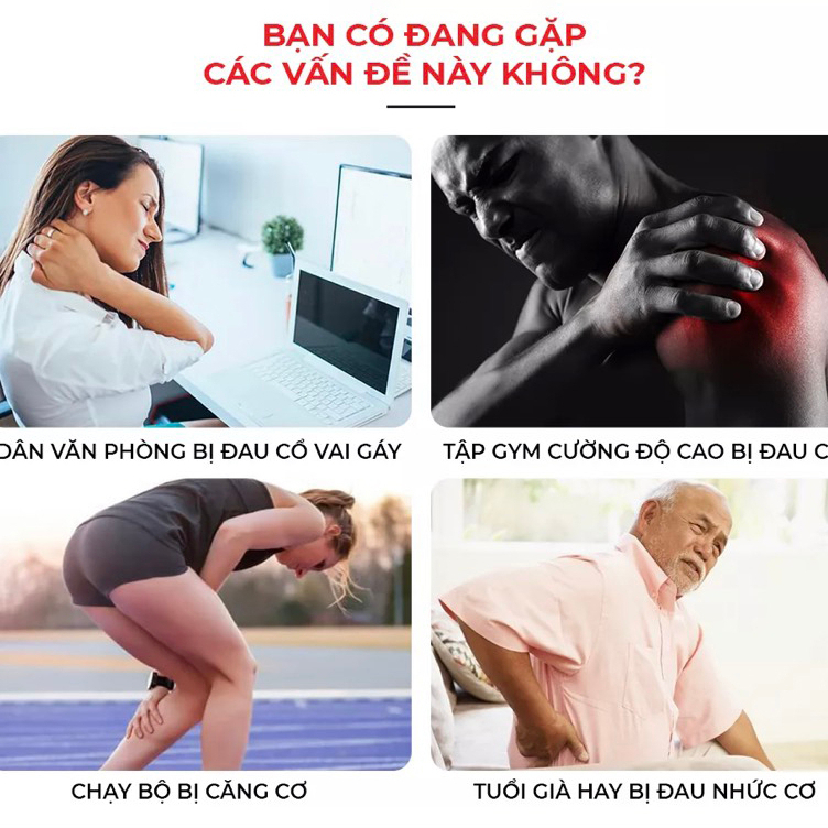 Máy Massage Cầm Tay Bản Nâng Cấp Có 6 Chế Độ, Phù Hợp mát xa Toàn Thân, Cổ Vai Gáy, Bắp Chân - Hàng Nhập Khẩu