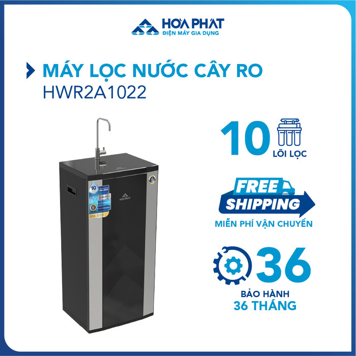 Máy lọc nước RO tủ đứng 10 lõi Hòa Phát HWR2A1022 - Bảo hành 36 tháng - Hàng chính hãng