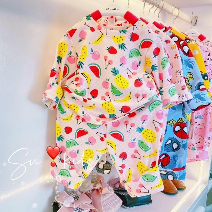 Bộ Cotton Dài Tay Cho Bé Gái 8-18kg Cực xinh