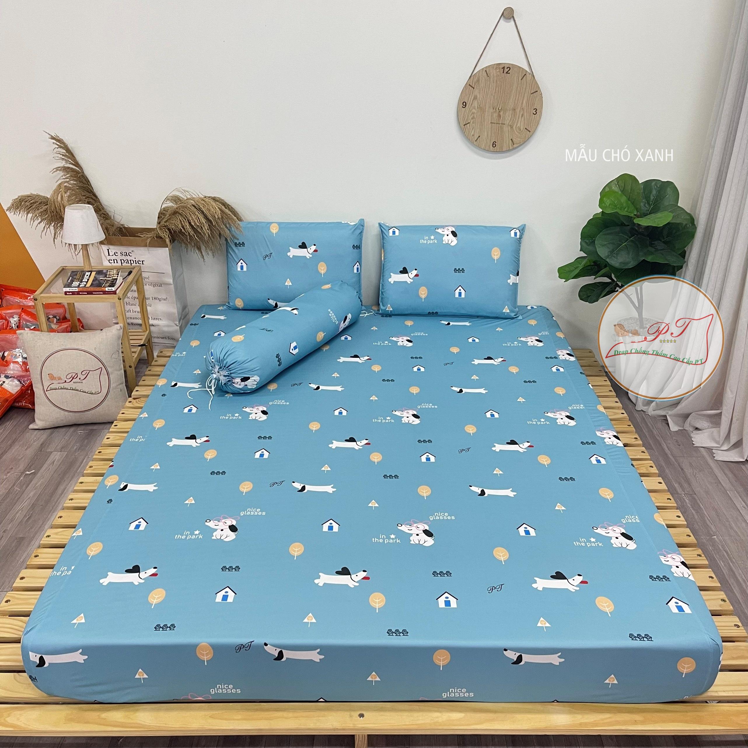 Ga Chống Thấm Cao Cấp PT Mẫu Họa Tiết Chó Xanh