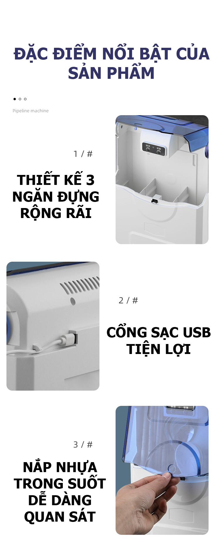 Hộp đựng đũa muỗng treo tường sấy khô hút ẩm và khử trùng bằng tia cực tím tiện dụng cho nhà bếp GD00018
