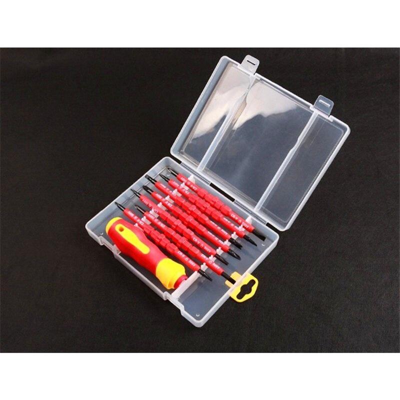 High Quality 8PCS VDE Electricians Screwdriver Set Tool Electrical Fully Insulated High Voltage Multi Screw Head Type