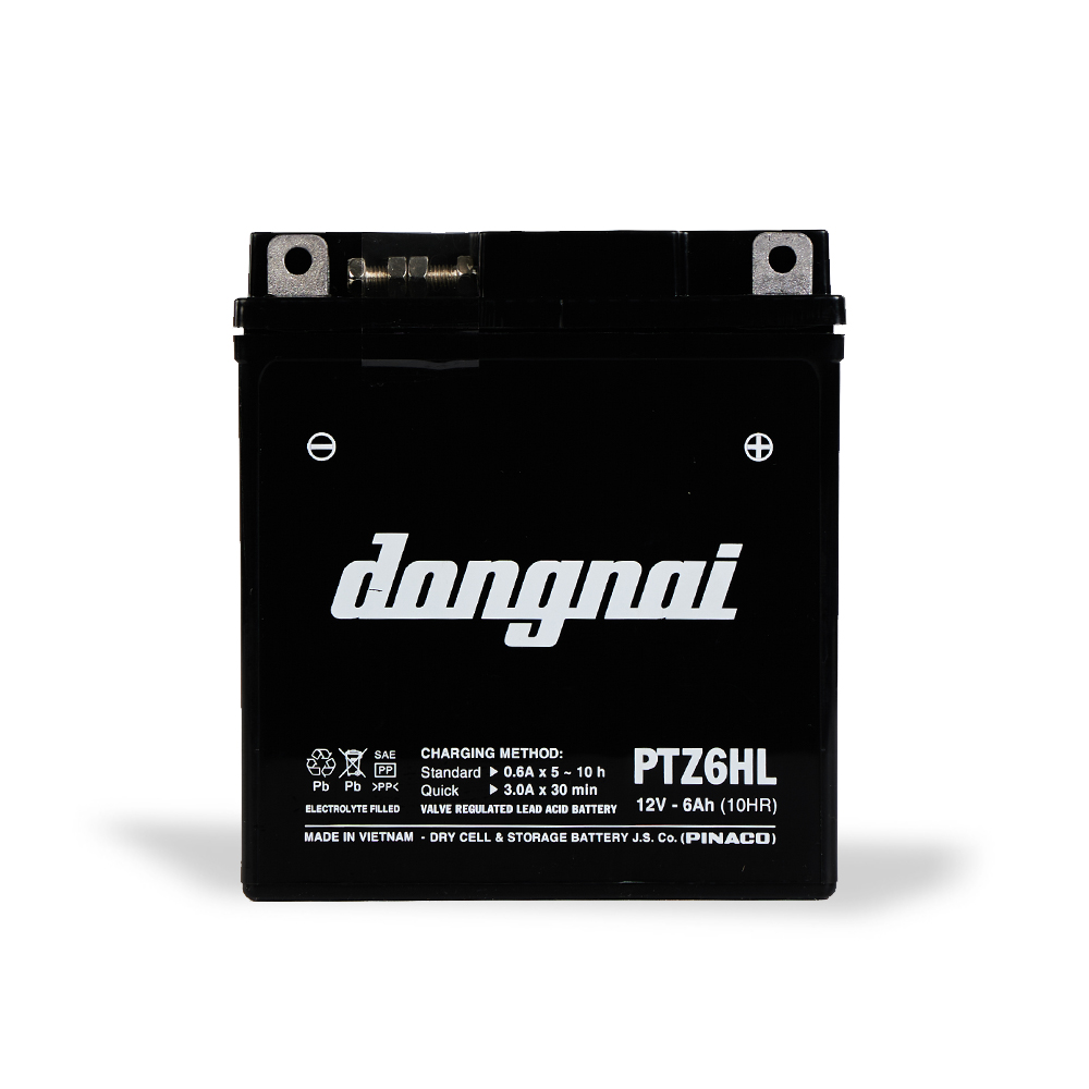 Ắc quy khô miễn bảo dưỡng Đồng Nai PTZ6HL | 12V - 6Ah