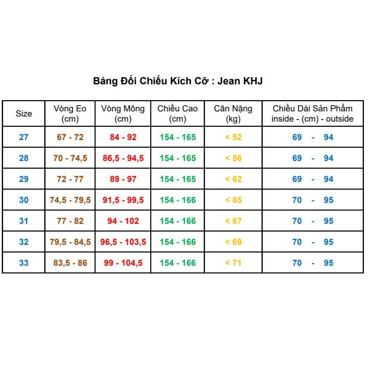 Quần Jean Nữ KHJ-ARTWOW  Dài ,Ống Loe , Xanh Lợt