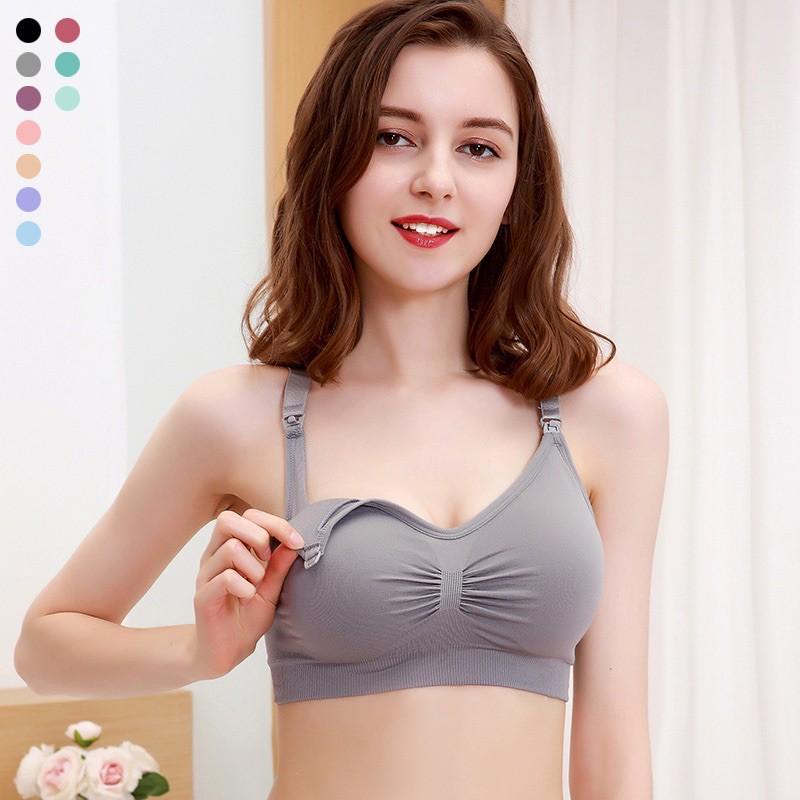 Áo Lót Cho Mẹ Bầu, Áo Cho Con Bú Co Dãn Bốn Chiều Không Gọng Thoải Mái