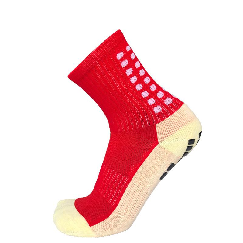 Vớ cotton phong cách mới nhất phim chống trượt đáy khăn dày dày cho nam vớ bóng đá ống giữa thể thao thấm hút mồ hôi vớ bóng rổ ống ngắn