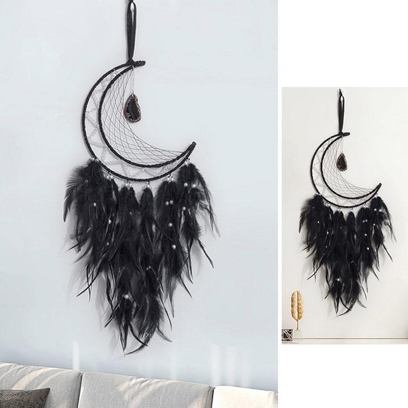 Đồ Treo Trang Trí Dreamcatcher Lông Vũ Lớn Nhiều Màu Loại Có Đèn