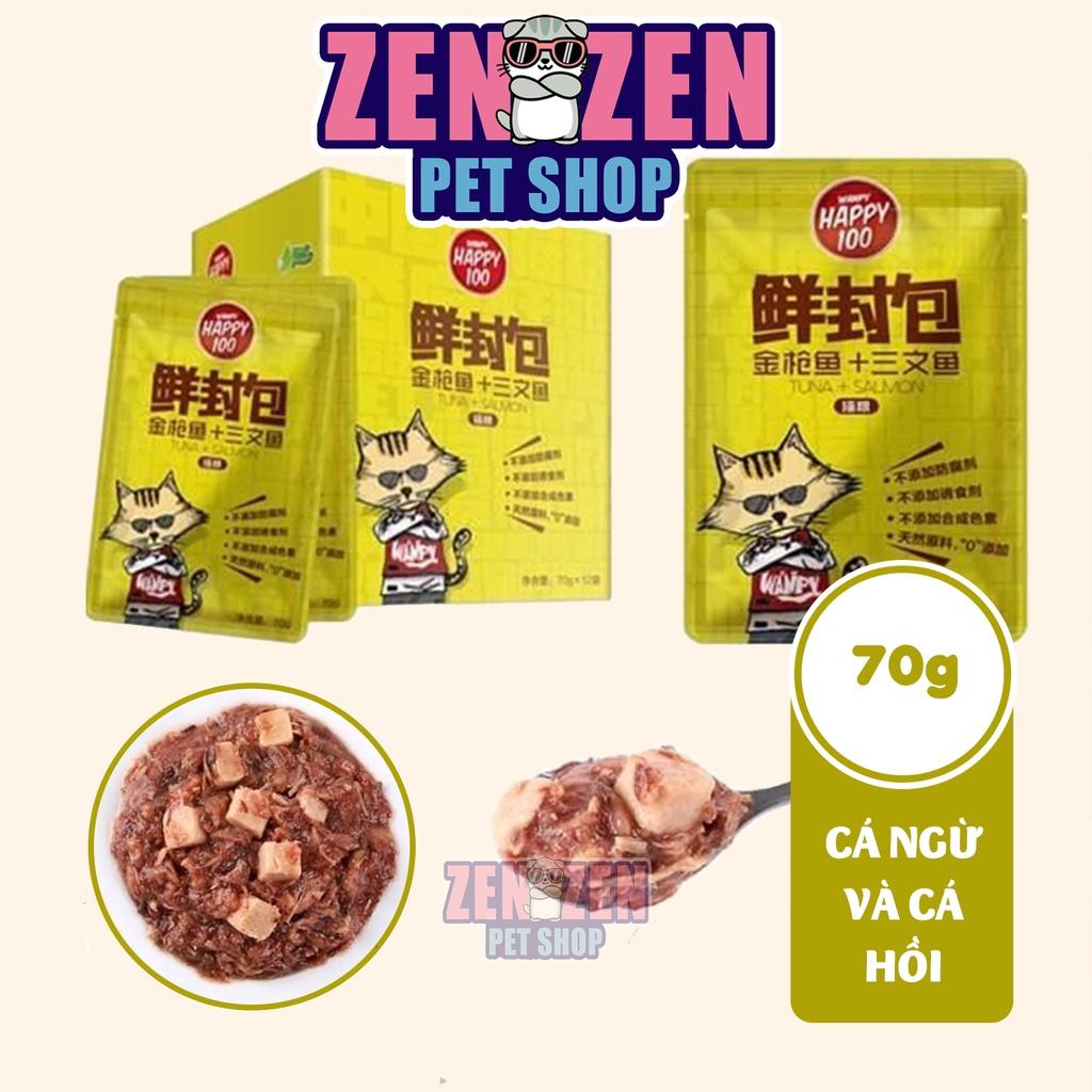 Pate Wanpy Happy 100 cho mèo - 6 vị - gói 70g