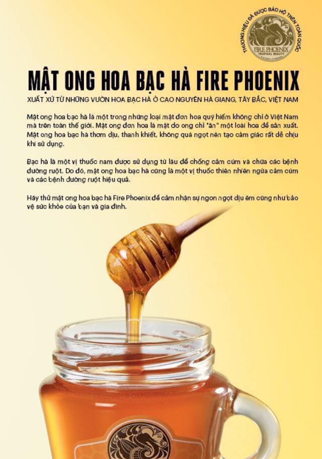 Mật Ong Tự Nhiên Từ Hoa Bạc Hà Fire Phoenix