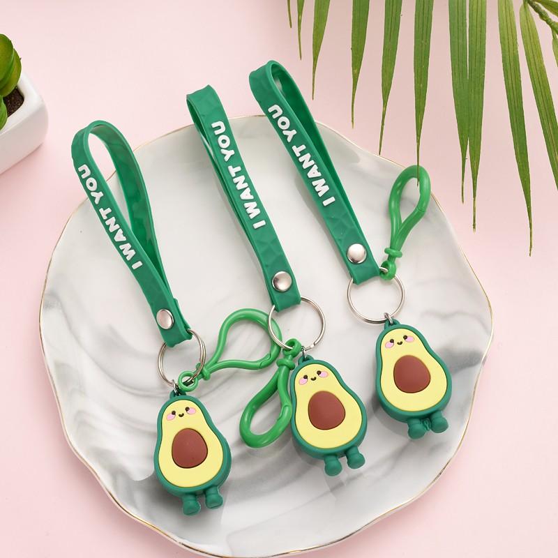 Móc khóa hình bơ dễ thương, móc khóa bơ-Móc khóa bơ mẫu 2-Móc khóa keychain dẻo quả bơ Tom House