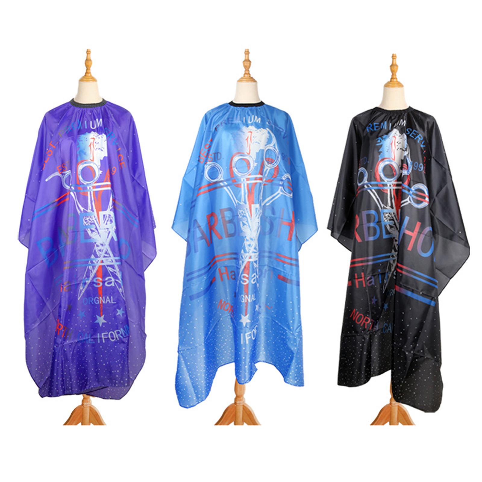 Hair Styling Cape Gown Hair Salon 55 '' x 63 '' Hair Cutting Cape Haircut Hair Beard Barber Gown Adjustable Elastic Collar