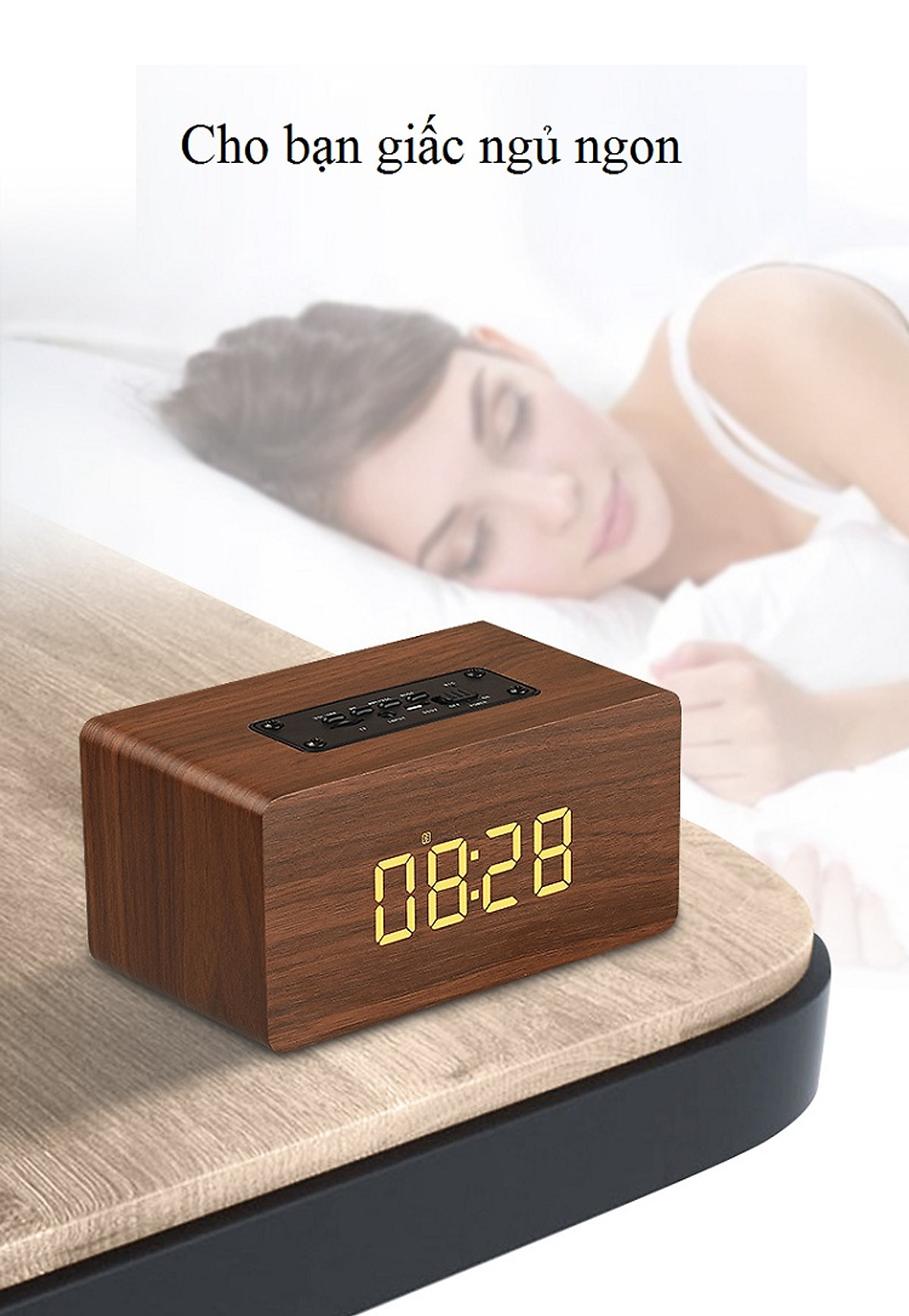 Loa Bluetooth Mini Có Đồng Hồ Báo Thức  Hỗ Trợ Thẻ Nhớ, Radio Tiện Dụng W5