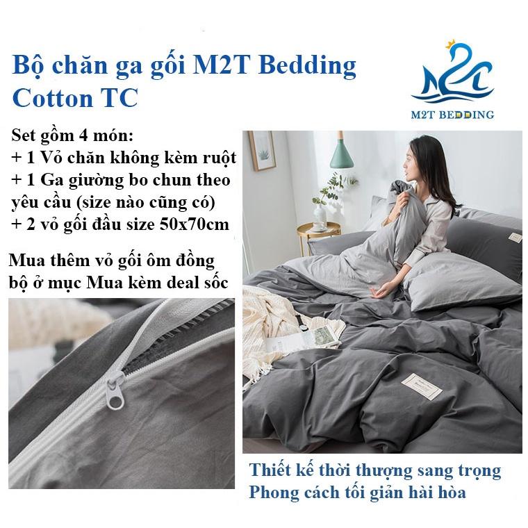 Bộ Chăn Ga Gối Cotton Tici M2T Bedding Drap Giường Đủ Kích Thước Trải Nệm 1m, 1m2, 1m4, 1m6, 1m8, 2m2 Không Kèm Ruột