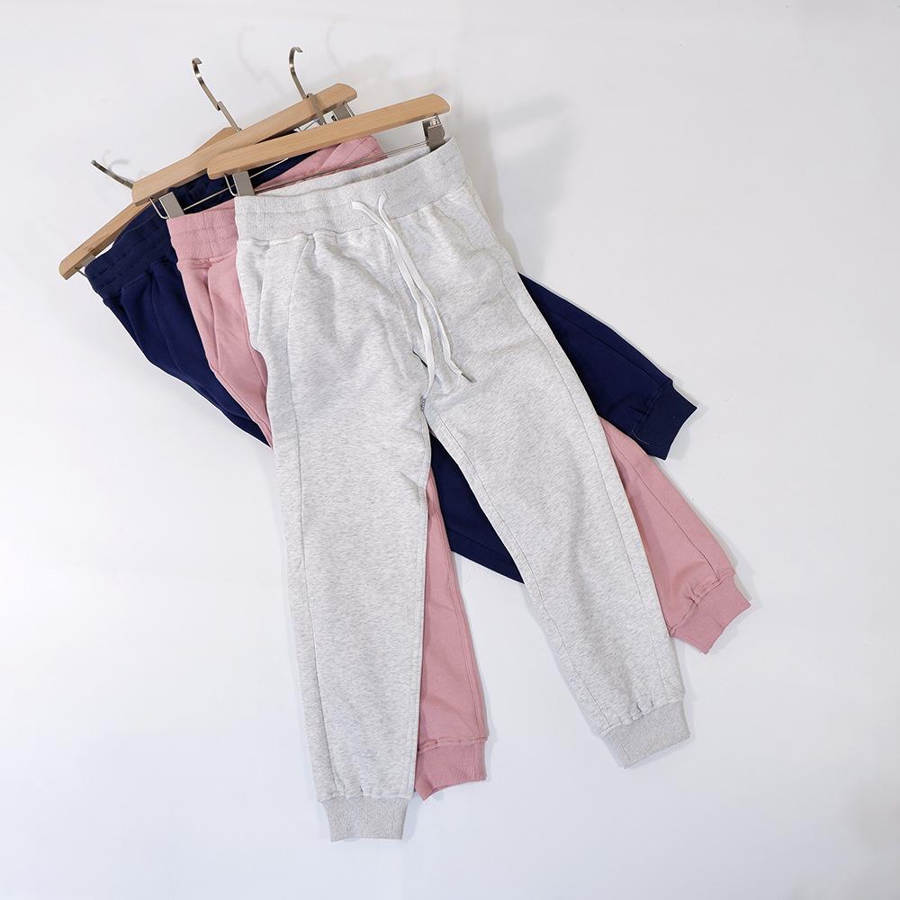 Scuba Jogger Sweatpants với logo Fitness Women cotton Cao vòng eo lỏng lẻo quần áo chạy bộ quần áo tập thể dục nữ mùa đông Color: black Size: XL