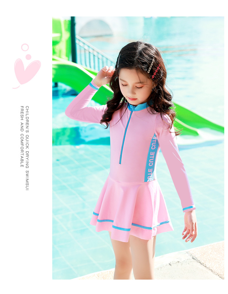 Đồ bơi bé gái kiểu áo váy bơi tay ngắn, nhiều màu sắc chiều cao từ 1-1.5m, màu sắc đẹp chất liệu vải cao cấp mã 302016