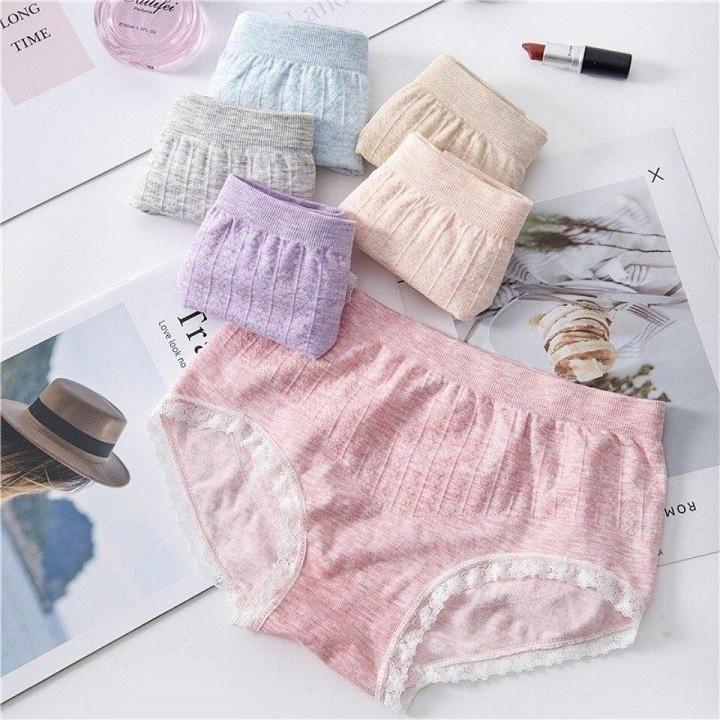 Hộp 5 quần lót nữ muối tiêu Cotton cao cấp