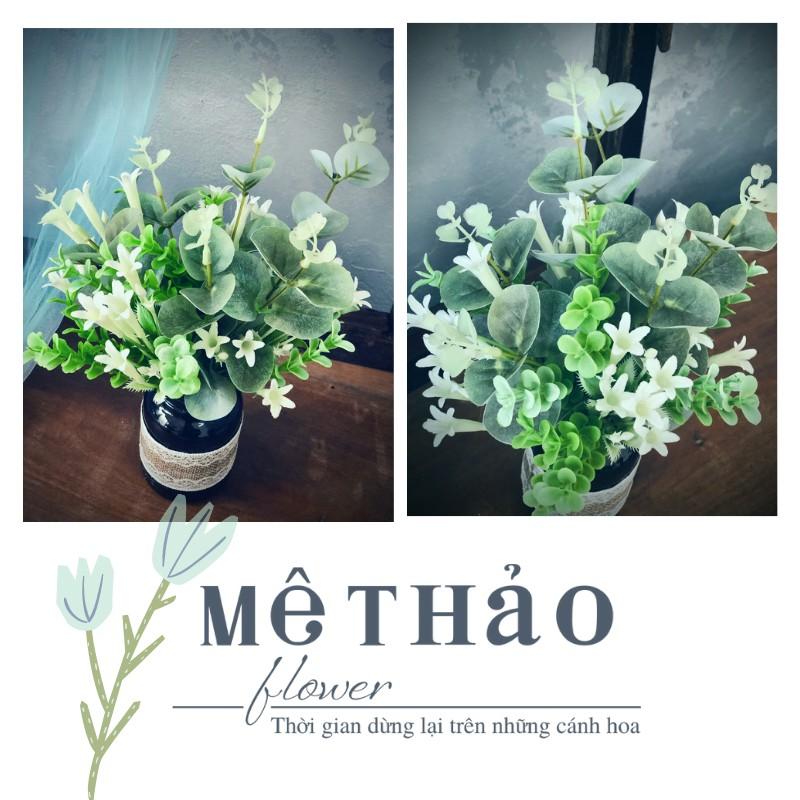 (Ảnh shop chụp) Bình Hoa Giả Chất Liệu Lụa Cao Cấp Trang Trí Nhà Cửa Của Mê Thảo Flower