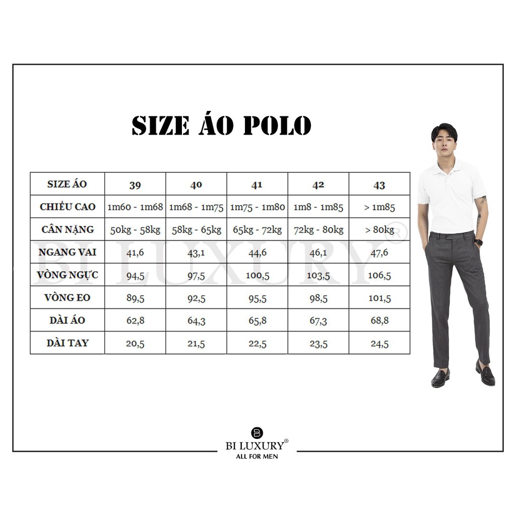 Áo Thun Nam Polo Ngắn Tay Cổ Bẻ (5APCH004CAD) Chính Hãng BILUXURY ,Vải Cotton Cao Cấp,Kiểu Dáng  Body Fit Lịch Lãm, Co Giãn 4 Chiều, Thoáng Mát Chống Nhăn Tốt