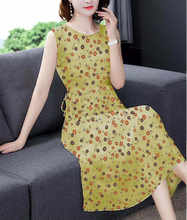 Đầm Trung Niên Cao Cấp Dn19110406 - Họa Tiết - Fesize