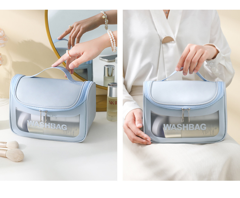 Túi Đựng Mỹ Phẩm, Đồ Trang Điểm Du Lịch Washbag Chống Nước Có Quai Xách Tiện Lợi