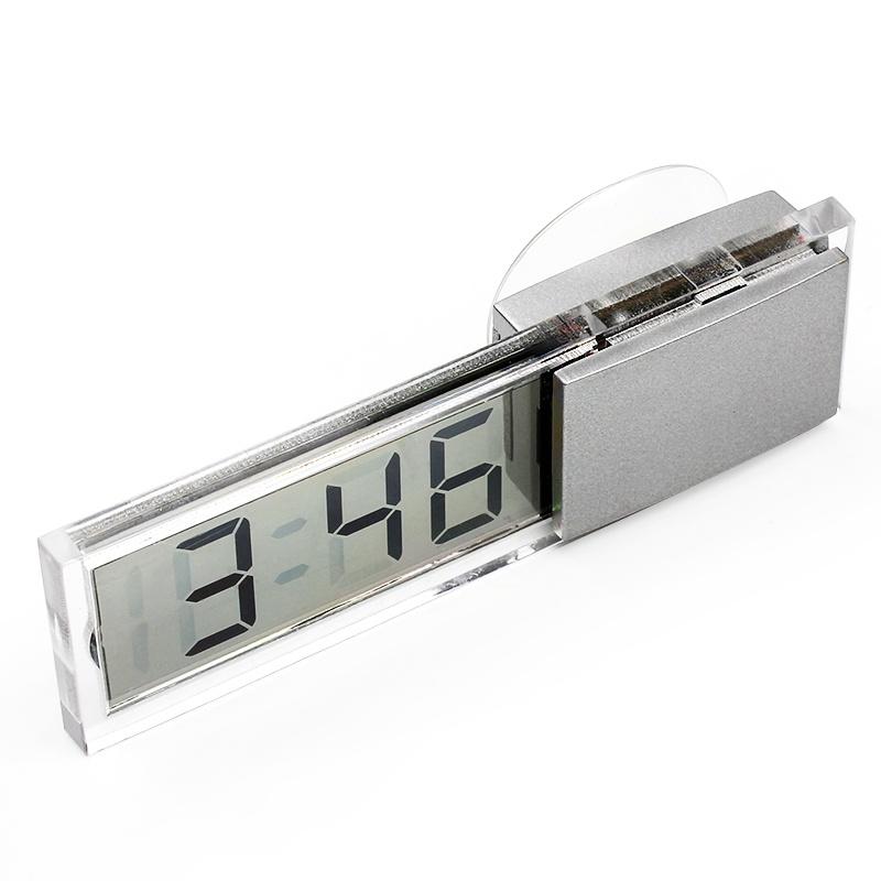 Đồng hồ điện tử màn hình LCD có giác hút gắn bảng điều khiển xe hơi