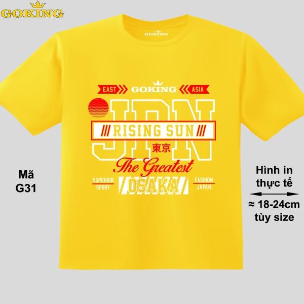 Rising Sun, The Greatest Osaka, mã G31. Áo thun đẹp cho cả gia đình. Áo phông hàng hiệu Goking, công nghệ in Nhật Bản siêu nét. Form unisex cho nam nữ, trẻ em, bé trai gái
