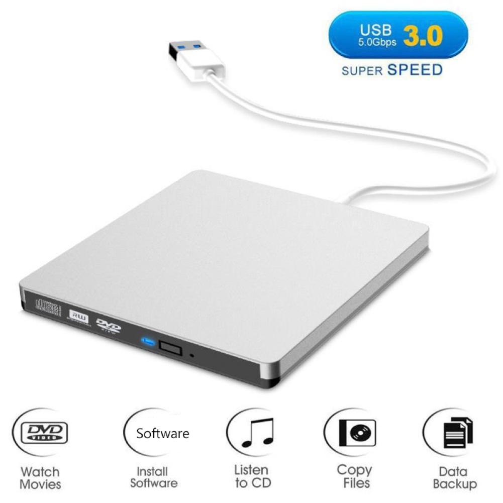 【ky】USB 3.0 External Drive DVD-ROM CD-RW DVD-RW Burner Player Reader for Laptop PC