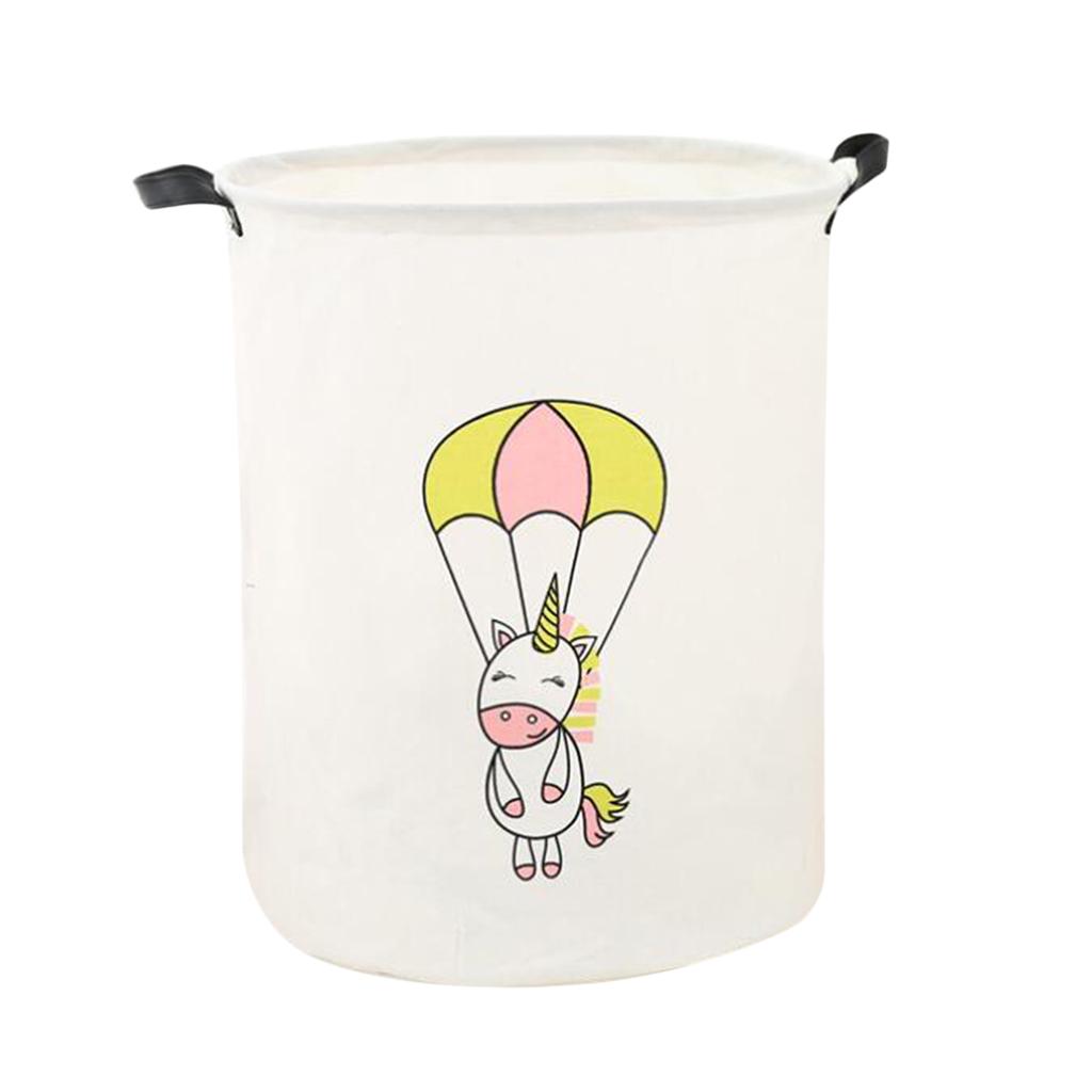 2pcs Cute Unicorn Storage Basket Laundry Bedroom Office Cloth Toys Organizer