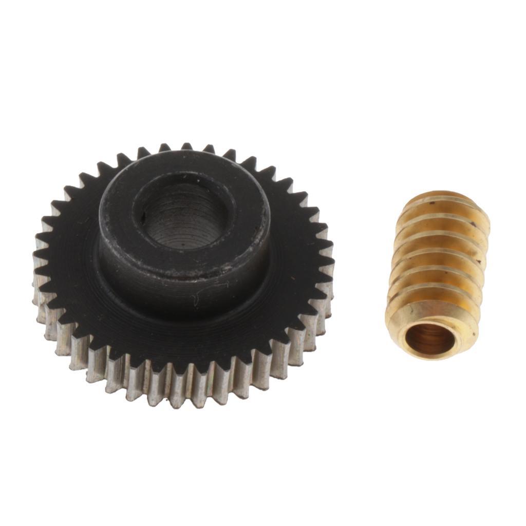 3-5pack 0.5 Modulus Steel Worm Gear Wheel 40 Tooth + Brass Gear Shaft Set