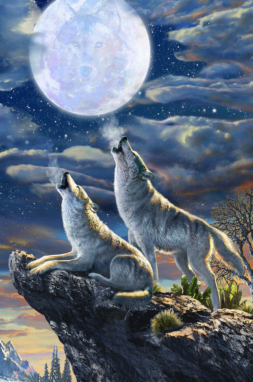 Tranh Xếp Hình Random Cut 750 Mảnh Minh Châu – Full Moon (40x60cm)