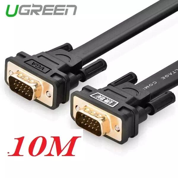 Ugreen UG11670VG105TK 10M màu Đen Cáp tín hiệu 2 đầu VGA cáp dẹt - HÀNG CHÍNH HÃNG