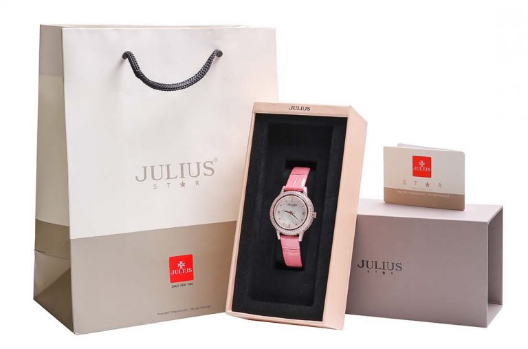 Đồng Hồ Nữ JS-044A Kính Sapphire Julius Hàn Quốc Dây Da
