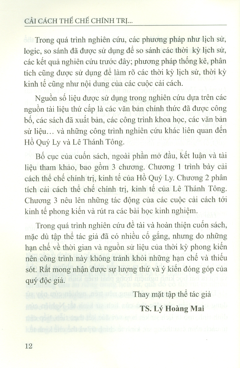 Cải Cách Thể Chế Chính Trị, Kinh Tế Của Hồ Quý Ly Và Lê Thánh Tông