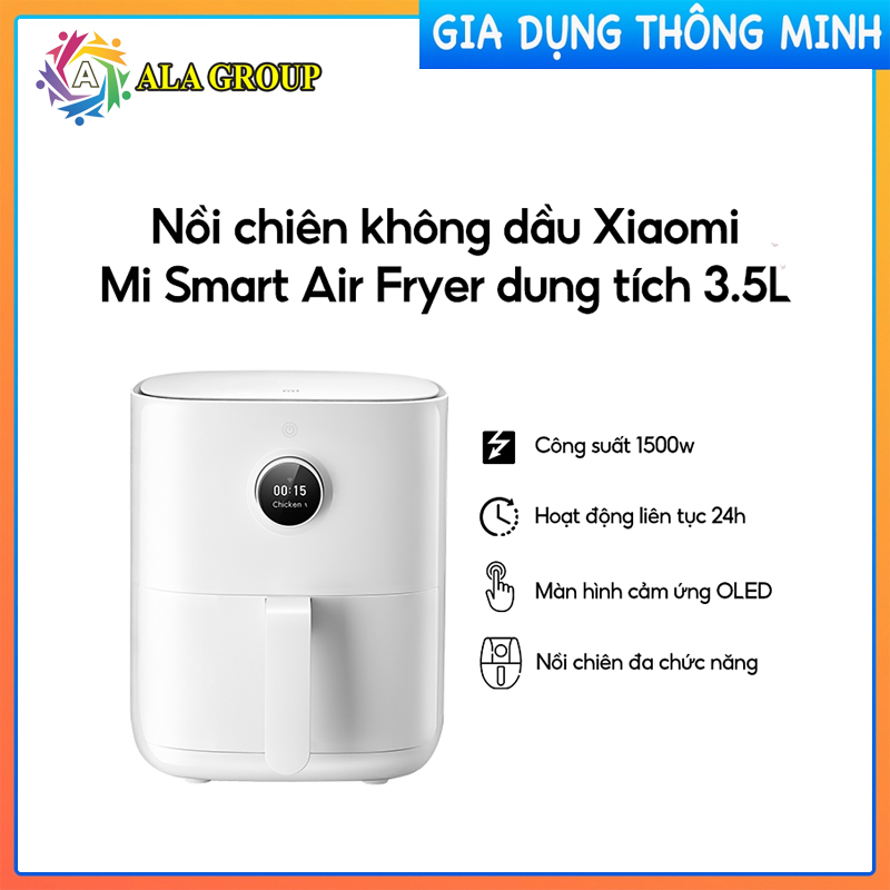 Xiaomi Mijia 3.5L Nồi chiên không dầu thông minh – OLED Screen - Kết nối App Mihome - Hẹn giờ - Gợi ý Menu - Hàng Chính Hãng