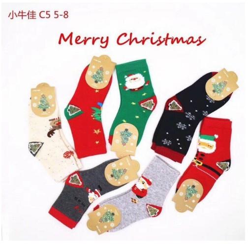 Set 5 đôi tất Noel cho bé ,vớ Noel nhiều màu cho bé tử 1 tuổi đến 12 tuổi