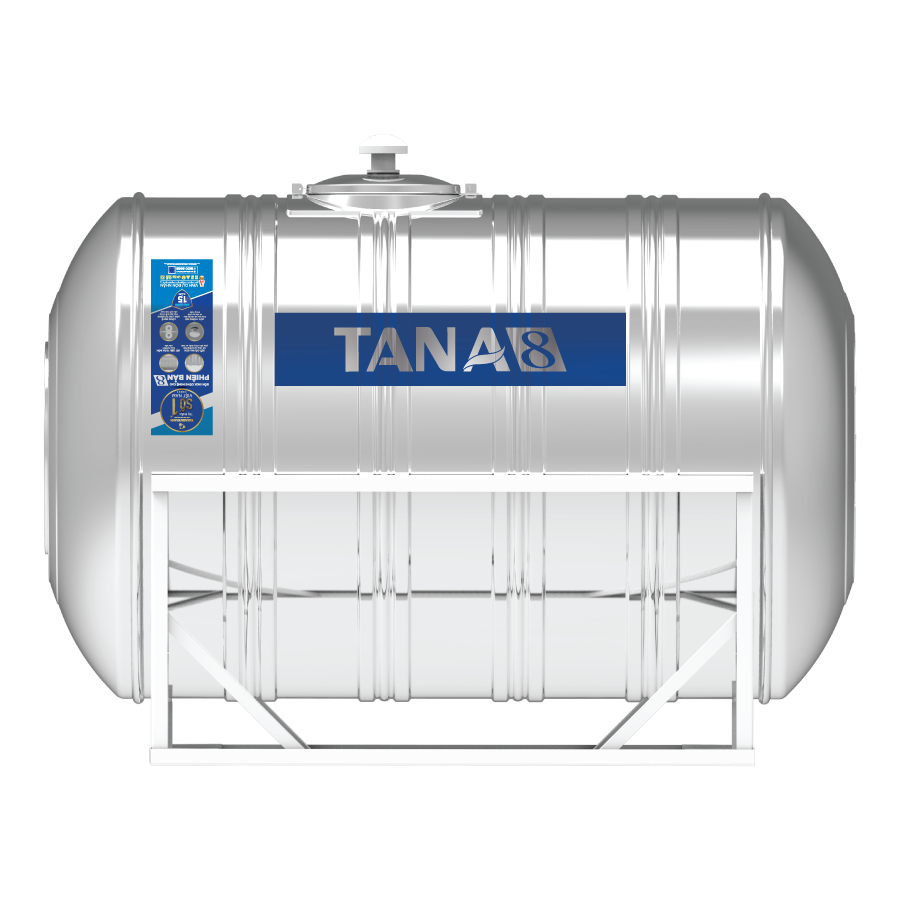 Bồn nước inox Tân Á 8 Ngang 500L 1000L 1500L 2000L Chính hãng, Chỉ bán nội thành Hà Nội, Bảo hành 15 năm