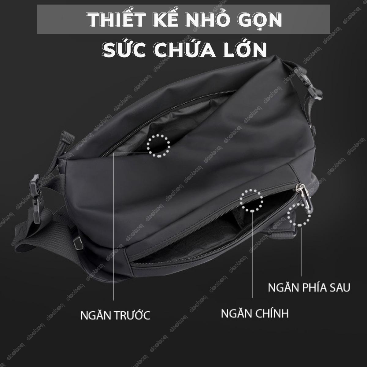 Túi bao tử chất vải nylon chống thấm nước Doo Bag túi đeo chéo nhiều ngăn phong cách trẻ trung năng động