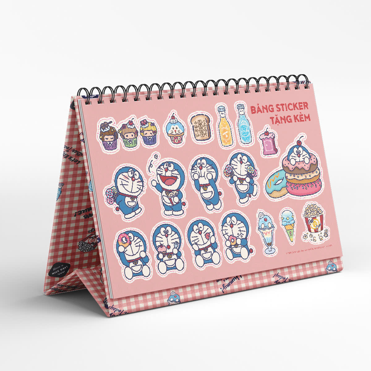 Lịch để  bàn  Doraemon 2025 (Tặng kèm 01 Bảng Sticker)
