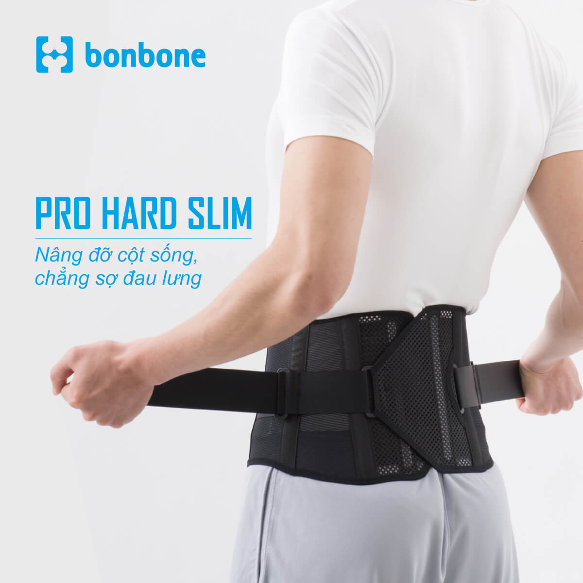 Đai Lưng Cột Sống Bonbone Pro Hard Slim Hỗ Trợ Điều Trị Bệnh Lý Cột Sống, Thoát Vị Đĩa Đệm