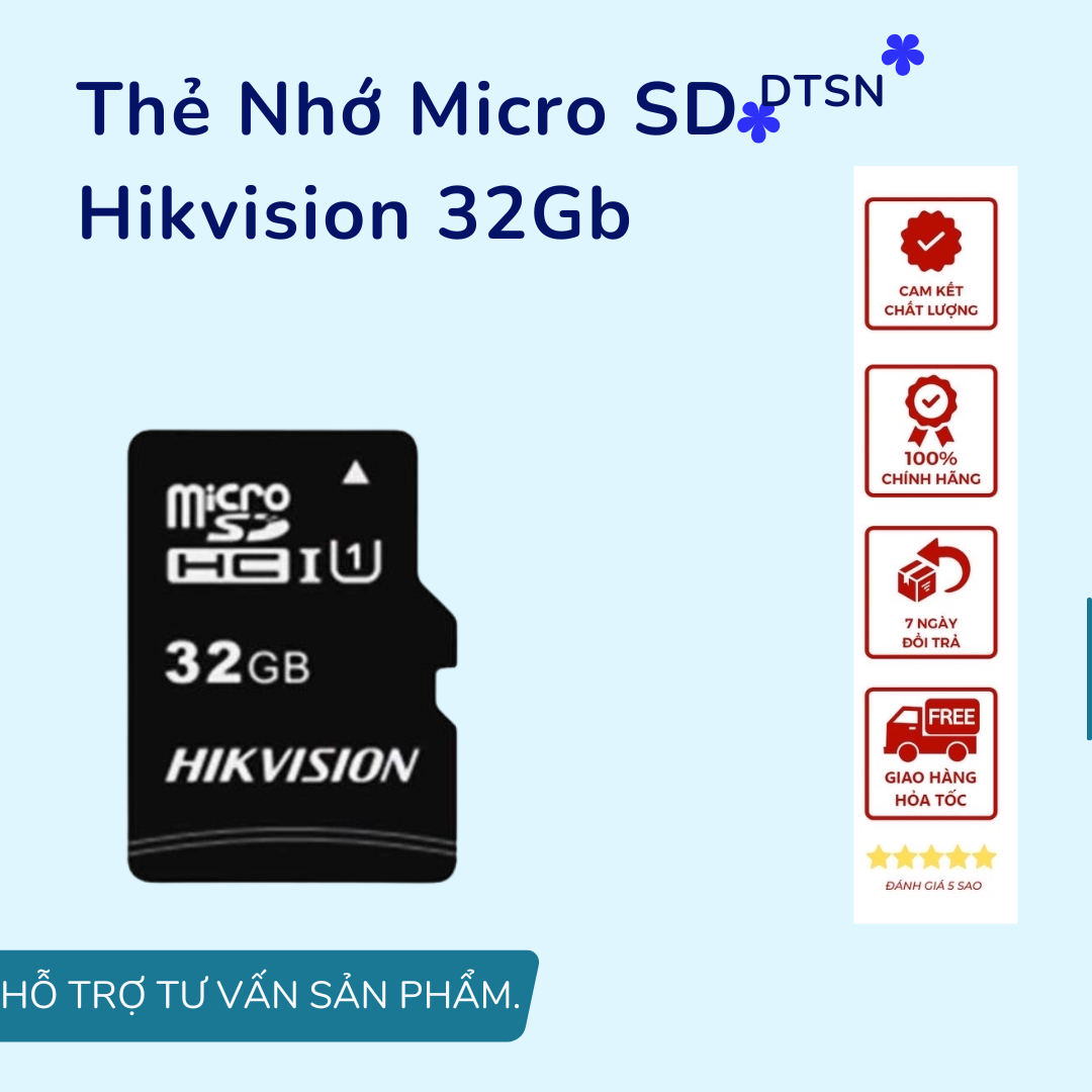 Thẻ Nhớ Micro SD Hikvision 32Gb Class 10 - Hàng Chính hãng