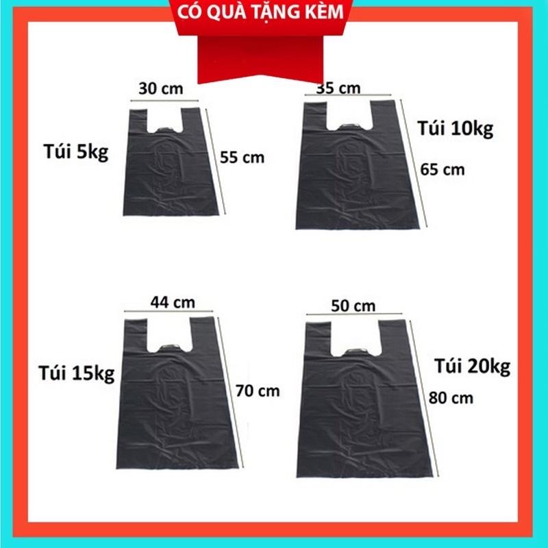 Túi li lông đen 2 quay hàng đẹp loại 5kg,10kg,15kg,20kg dùng cho hộ gia đình ,nhà nghỉ