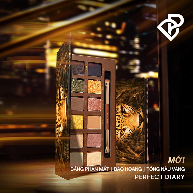 Bảng Phấn Mắt Perfect Diary Bảng Màu Báo Hoang Leopard 14g Kèm Cọ (Màu mới về)