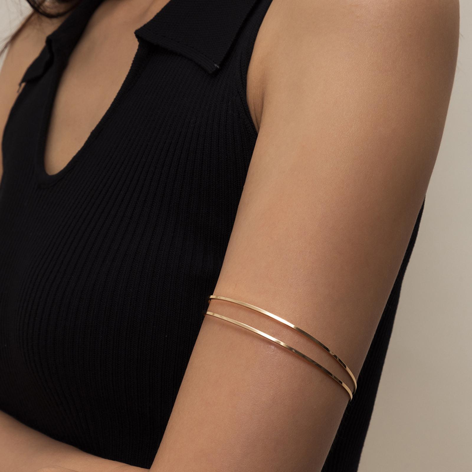 Women Arm Bracelet Metal Armlet Upper Arm for Graduation Summer Wedding